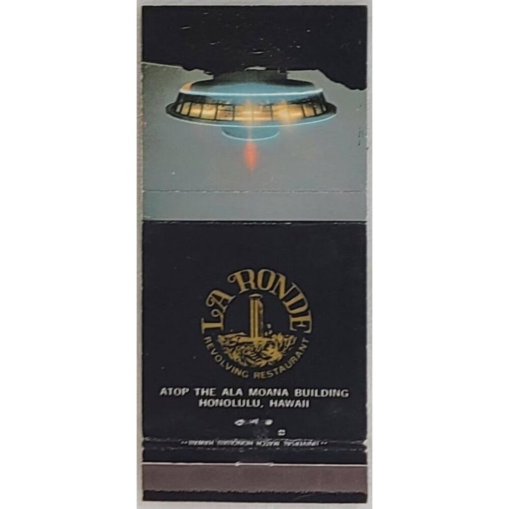 Vintage Matchbook Cover La Ronde Revolving Restaurant Honolulu Hawaii HI - Picture 2 of 5